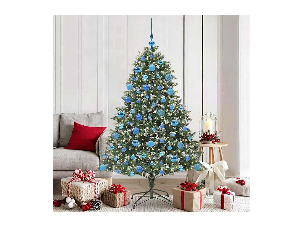 Sapin de Noël artificiel avec 300 LED Vert 126 x 126 x 180 cm