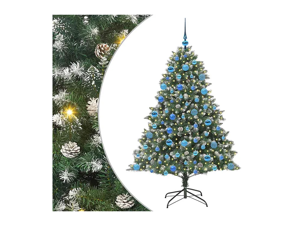 Sapin de Noël artificiel avec 300 LED Vert 126 x 126 x 180 cm