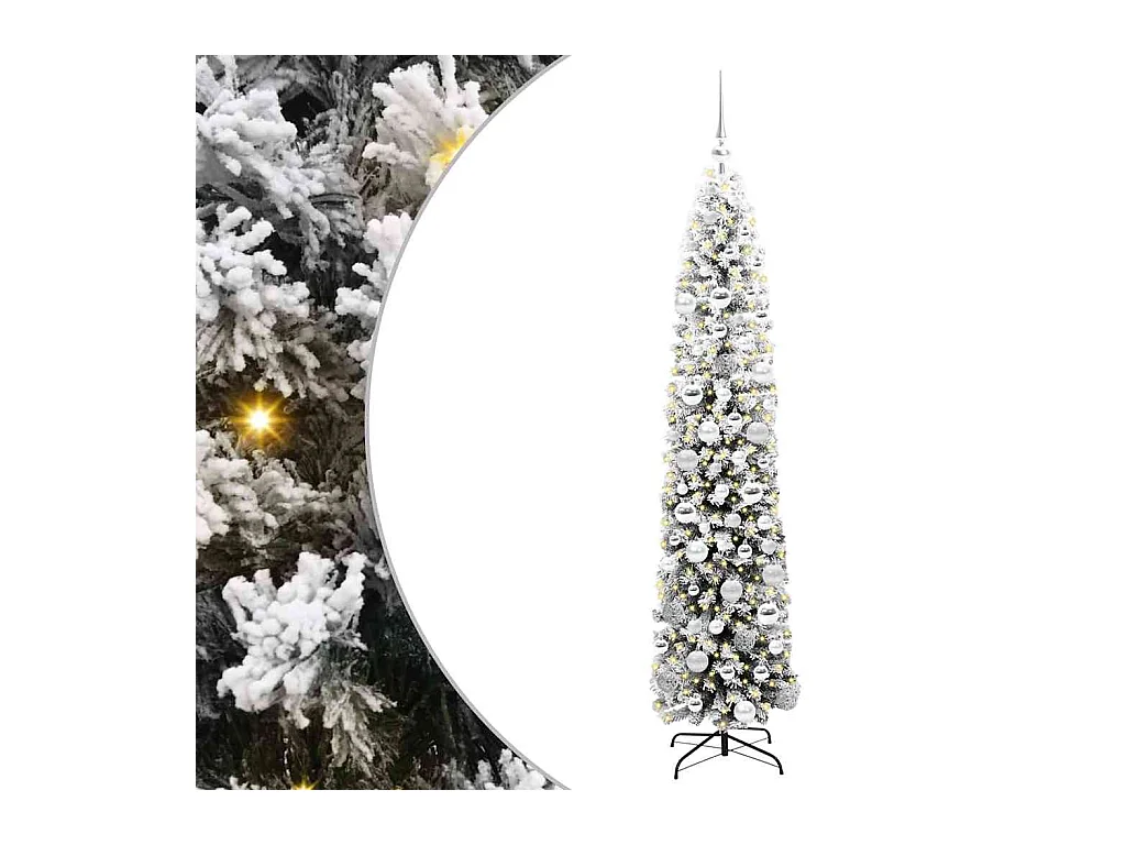 Árbol de Navidad artificial Verde 180 cm PVC, Acero y Plástico