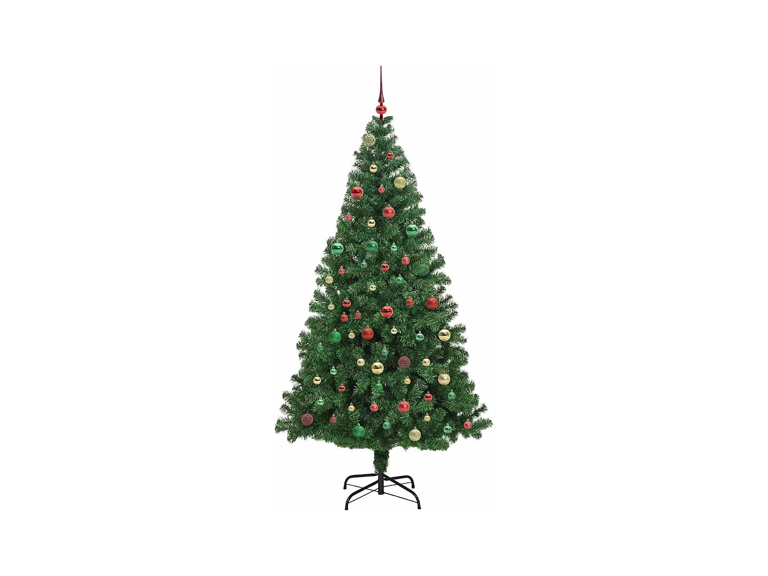 Árvore de Natal Artificial Verde 180 cm PVC, Aço e Plástico