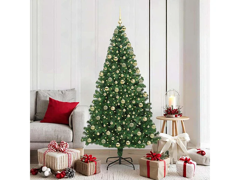 Sapin de Noël artificiel Vert 180 cm PVC, Acier et Plastique