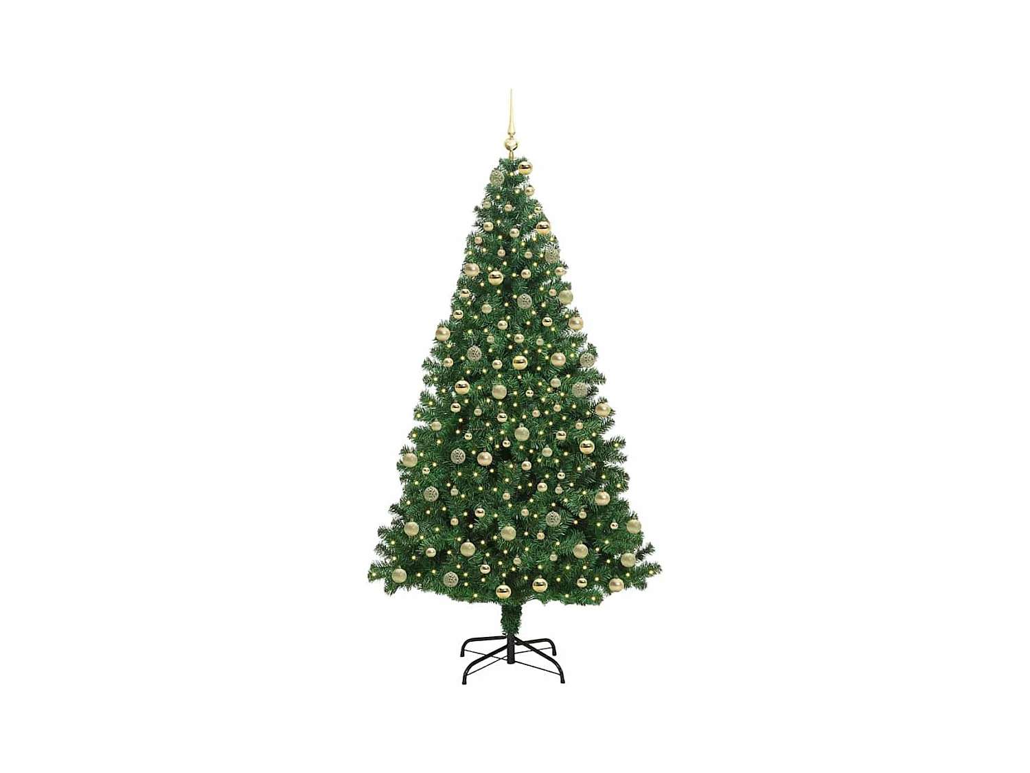Árvore de Natal Artificial Verde 180 cm PVC, Aço e Plástico