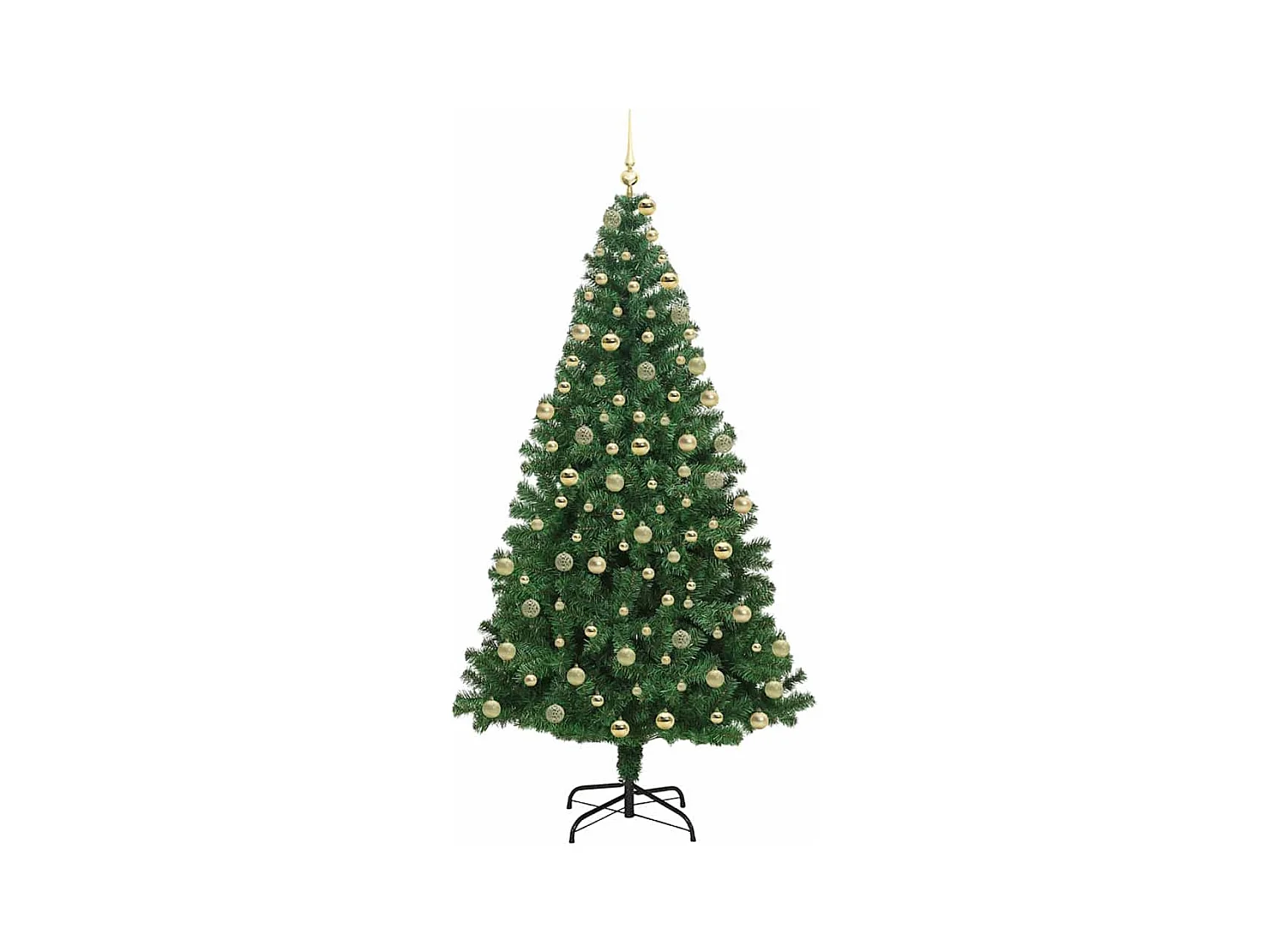 Árvore de Natal Artificial Verde 180 cm PVC, Aço e Plástico