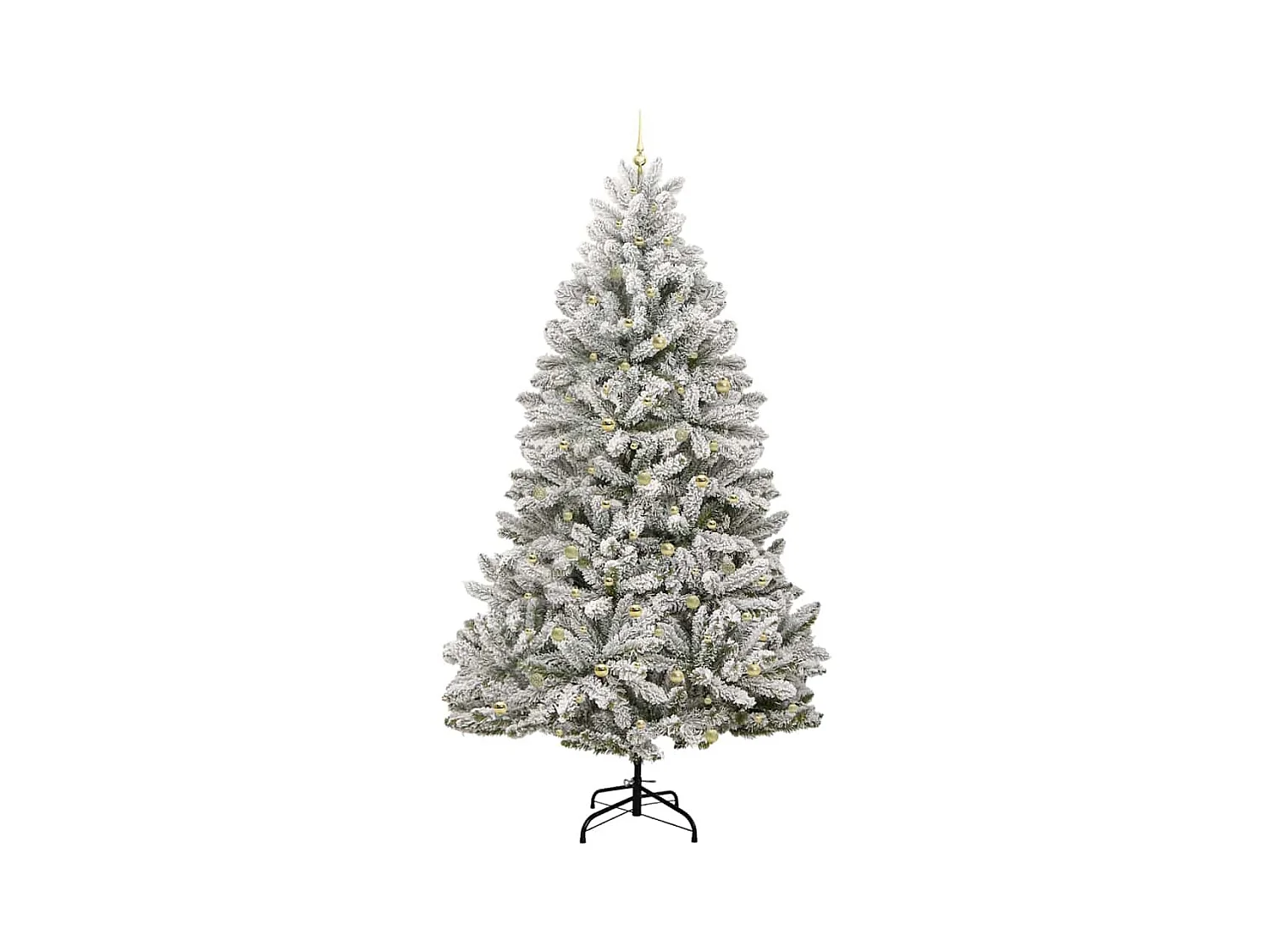 Sapin de Noël artificiel Vert et blanc 270 cm PVC et métal