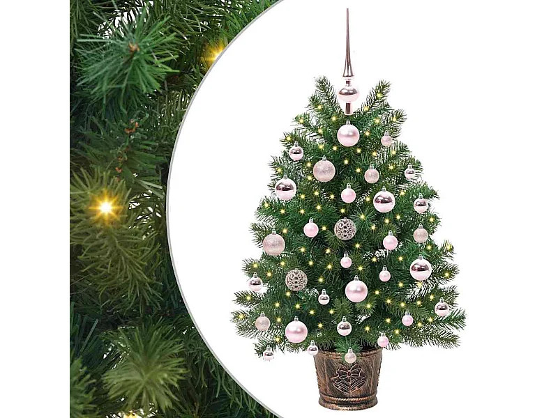 Sapin de Noël artificiel avec 150 LED Vert 75 cm PE et PVC