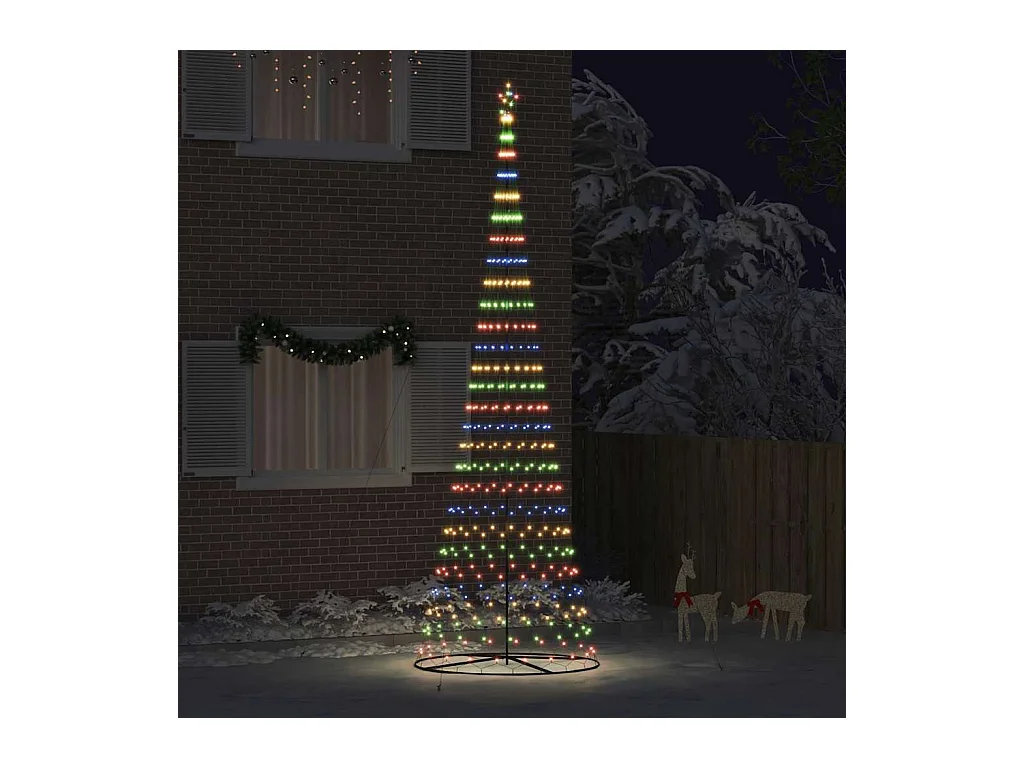 Árbol de Navidad LED Multicolor 160 x 160 x 500 cm Metal