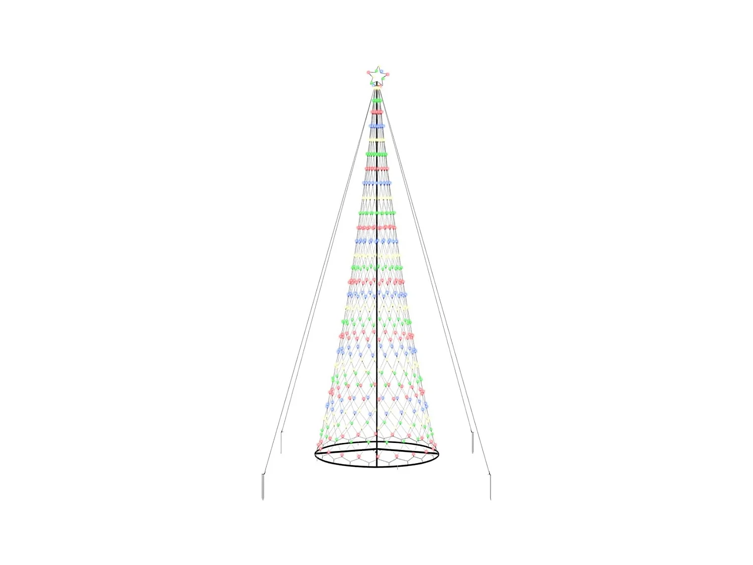 Árbol de Navidad LED Multicolor 160 x 160 x 500 cm Metal