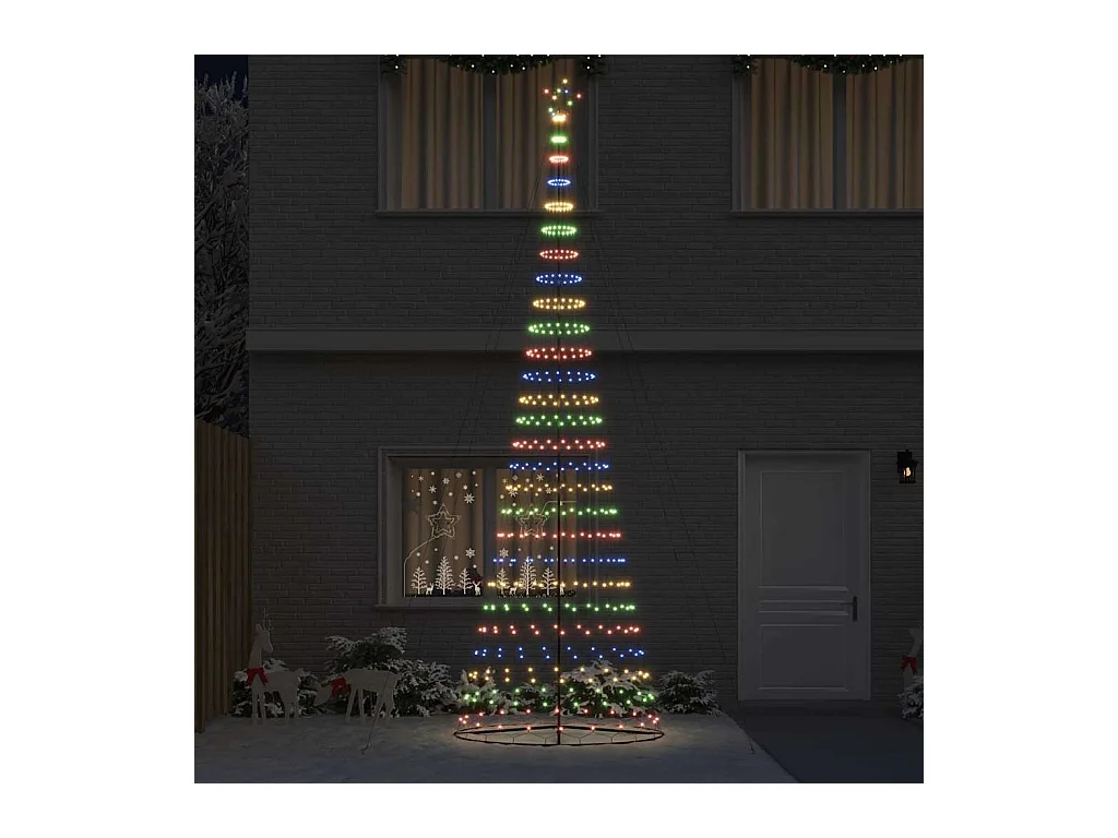 Árbol de Navidad LED Multicolor 160 x 160 x 500 cm Metal