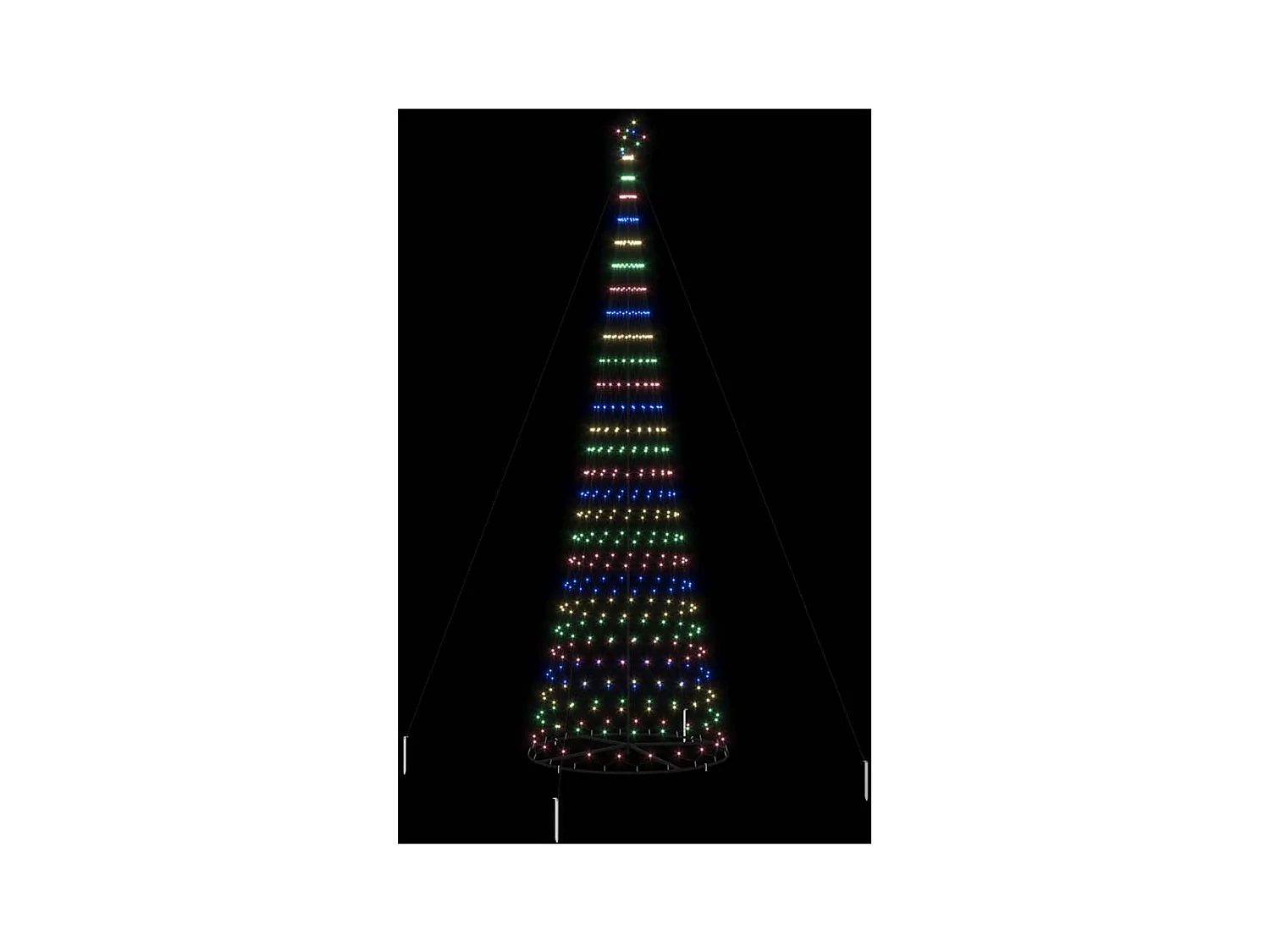 Árbol de Navidad LED Multicolor 160 x 160 x 500 cm Metal