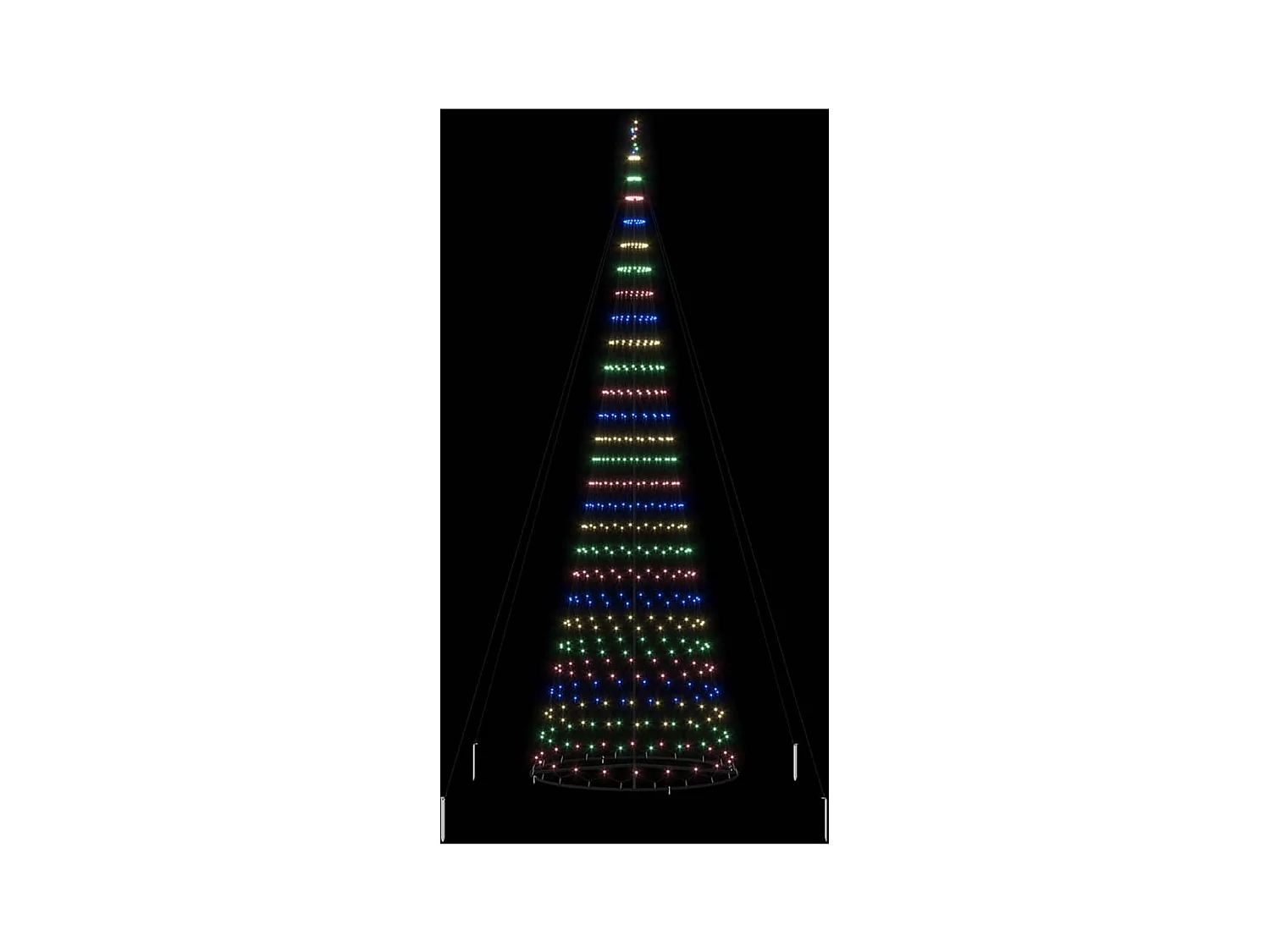 Árbol de Navidad LED Multicolor 160 x 160 x 500 cm Metal