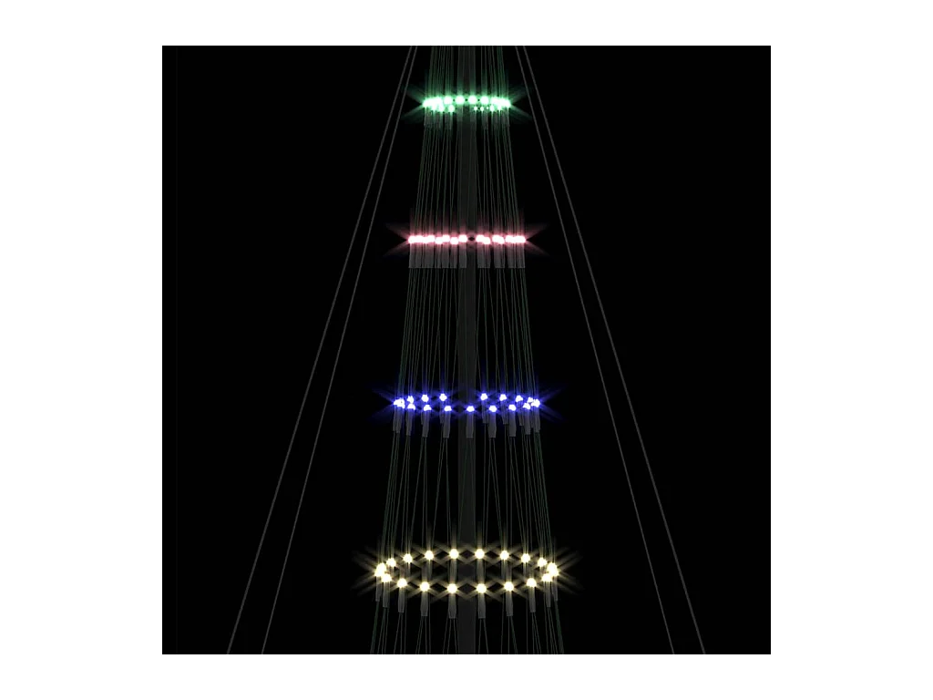 Árbol de Navidad LED Multicolor 160 x 160 x 500 cm Metal