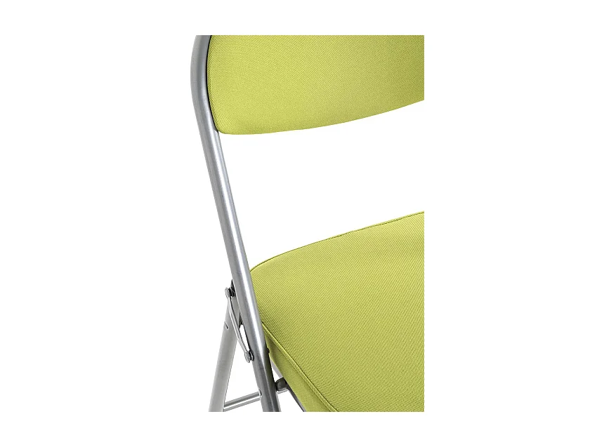 Lot de 4 chaises pliables rembourrées coloris vert - Longueur 47 x Hauteur 79 x Profondeur 53 cm