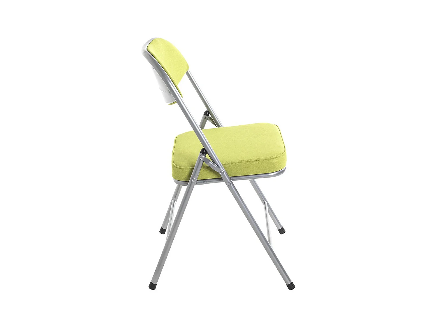 Lot de 4 chaises pliables rembourrées coloris vert - Longueur 47 x Hauteur 79 x Profondeur 53 cm
