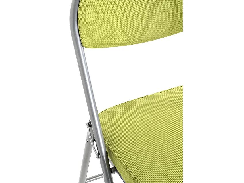 Lot de 4 chaises pliables rembourrées coloris vert - Longueur 47 x Hauteur 79 x Profondeur 53 cm