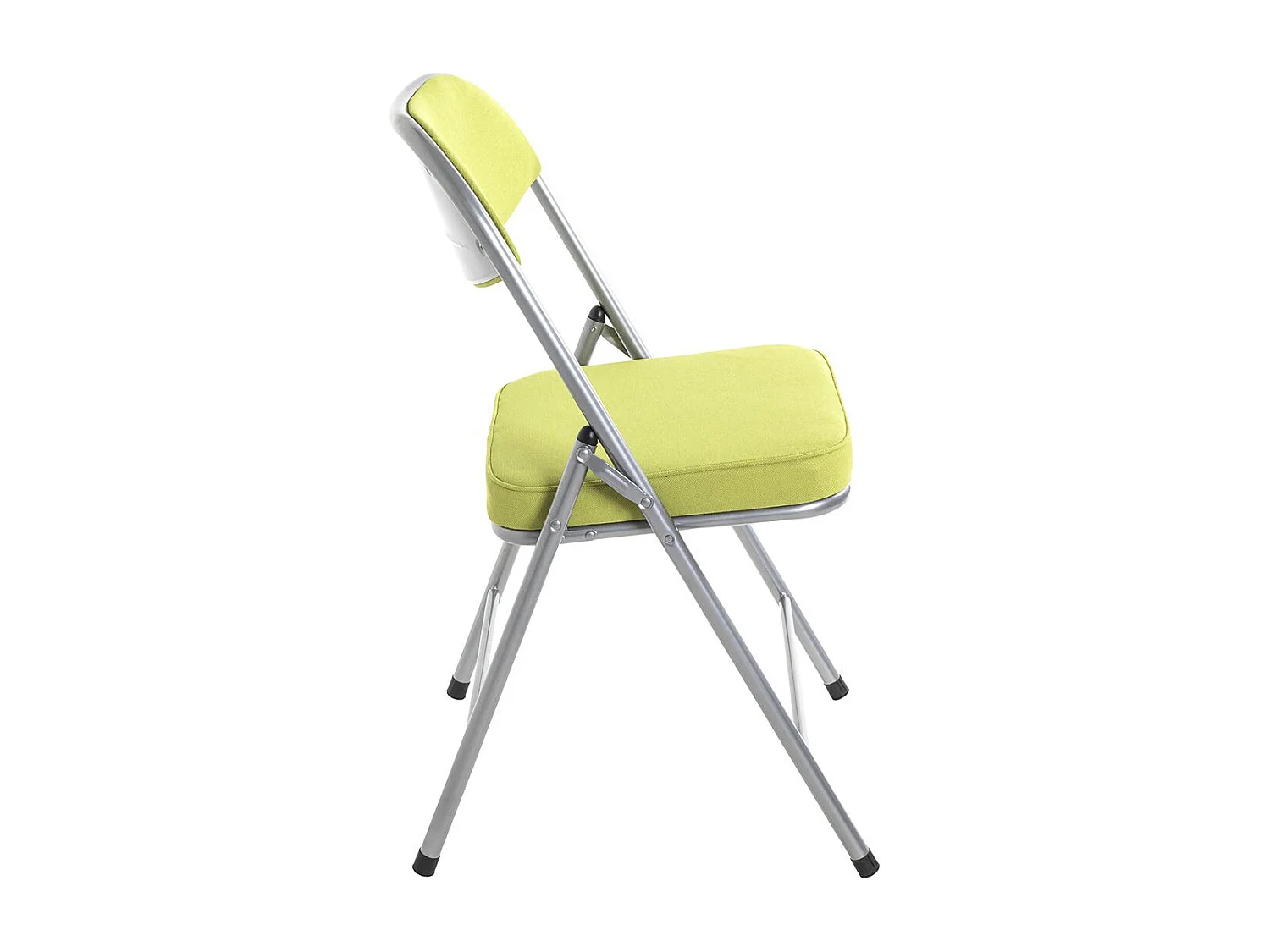 Lot de 4 chaises pliables rembourrées coloris vert - Longueur 47 x Hauteur 79 x Profondeur 53 cm