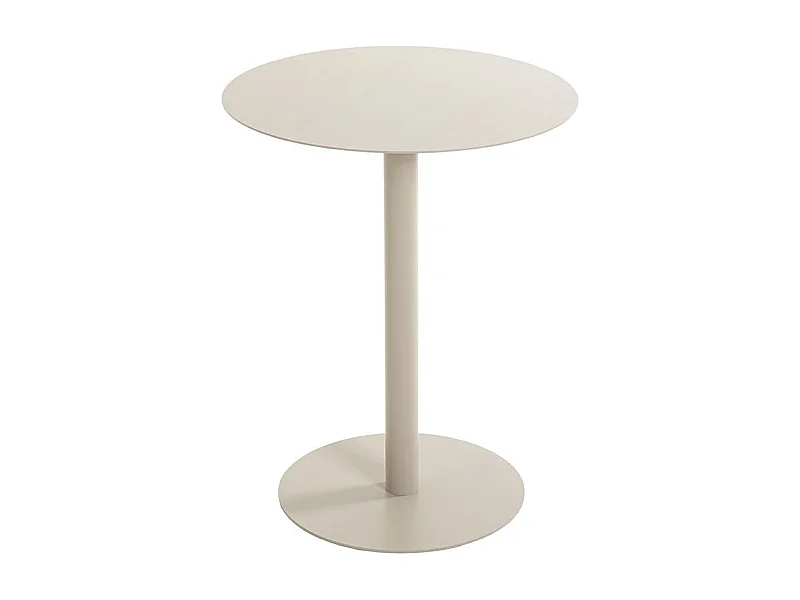 Table d'appoint ronde sur pied en métal coloris gris - Diamètre 40 x Hauteur 50 cm