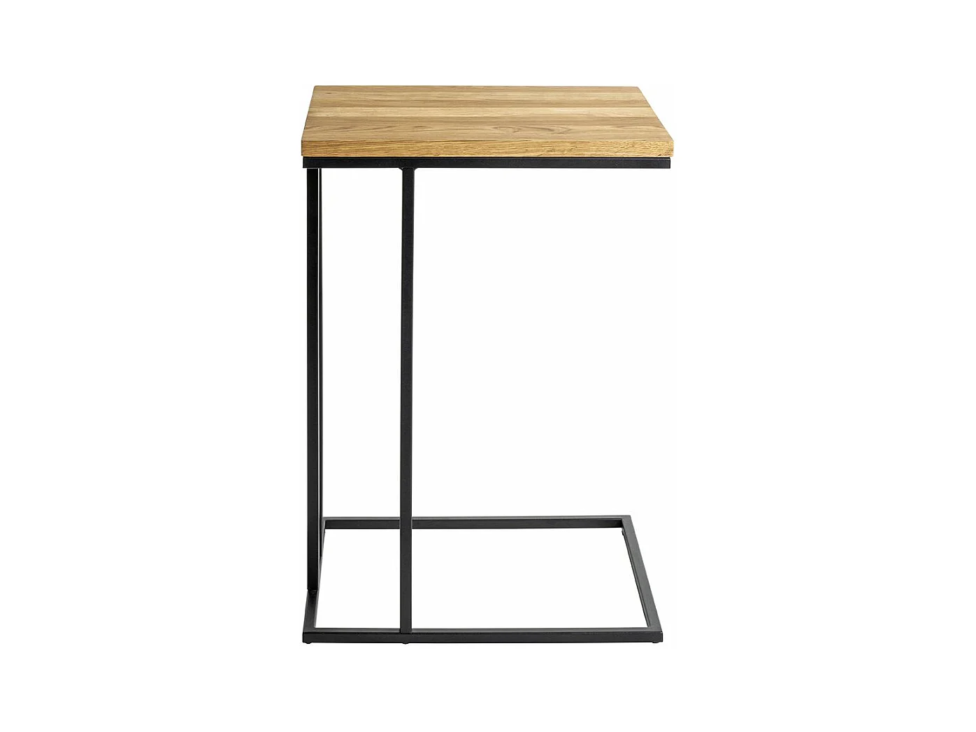 Table d'appoint Table à café bout de canapé coloris chêne/noir - Longueur 35 x Hauteur 68 x Profondeur 46cm