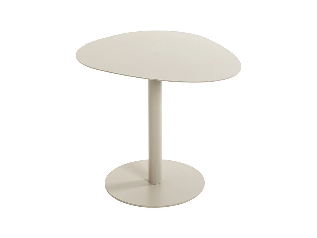 Table d'appoint table basse de salon en métal coloris gris - Longueur 51 x Profondeur 41 x Hauteur 42 cm