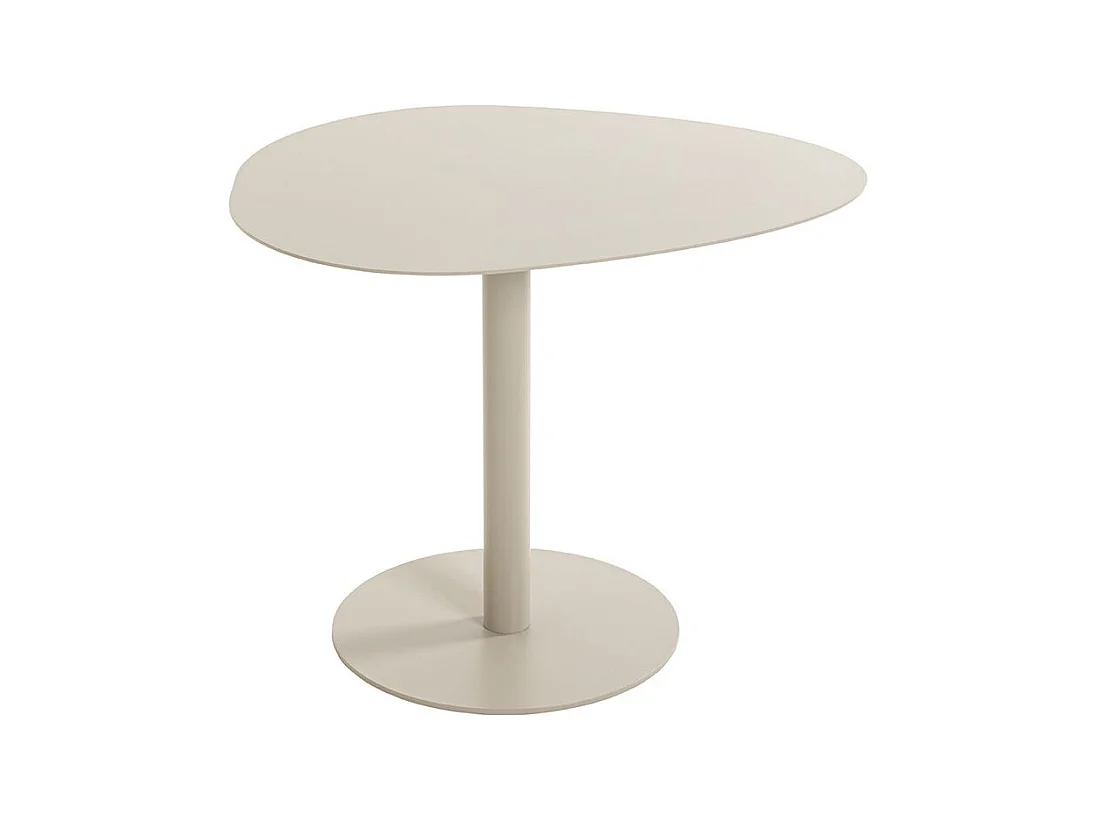 Table d'appoint table basse de salon en métal coloris gris - Longueur 51 x Profondeur 41 x Hauteur 42 cm