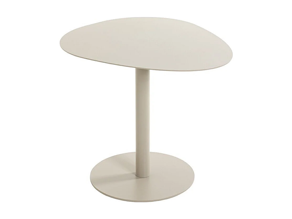 Table d'appoint table basse de salon en métal coloris gris - Longueur 51 x Profondeur 41 x Hauteur 42 cm