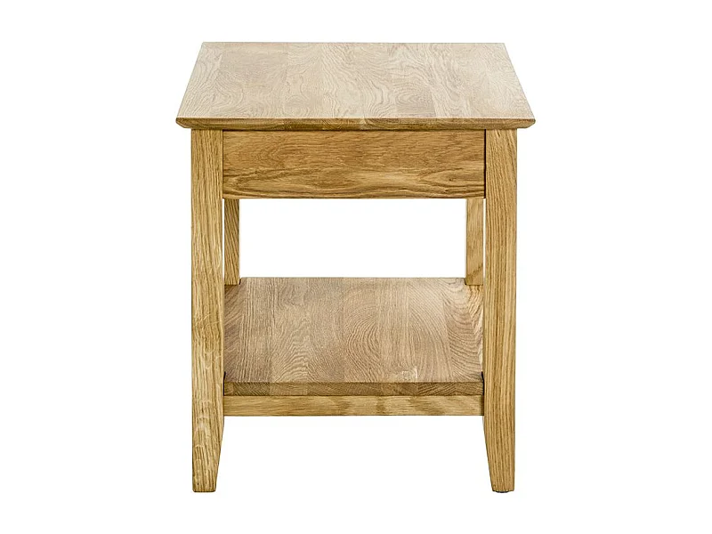 Table d'appoint en bois massif huilé coloris chêne - Longueur 45 x Hauteur 52 x Profondeur 45 cm