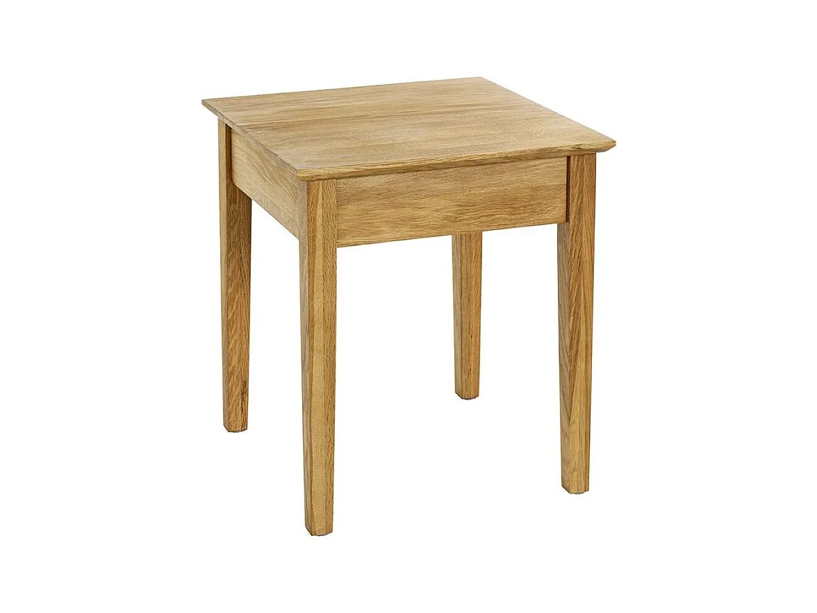 Table d'appoint en bois massif huilé coloris chêne - Longueur 45 x Profondeur 45 x Hauteur 52cm