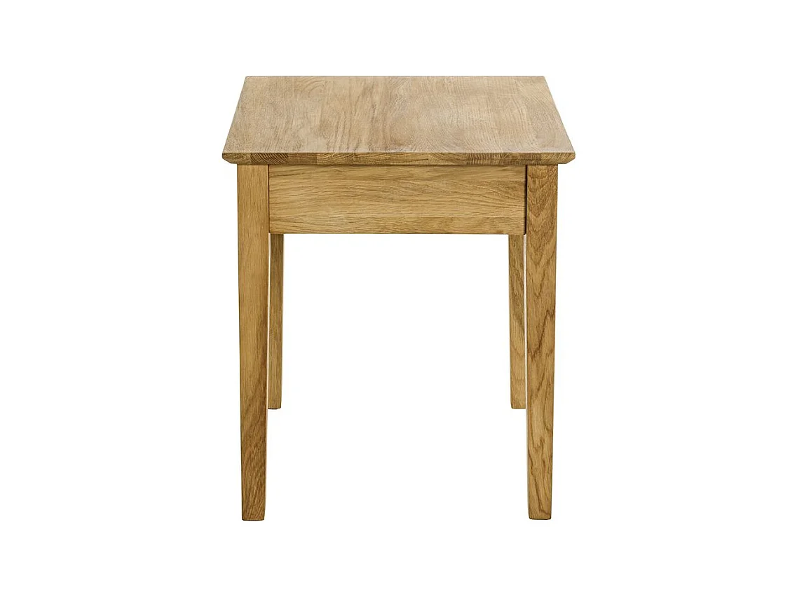 Table d'appoint en bois massif huilé coloris chêne - Longueur 45 x Profondeur 45 x Hauteur 52cm