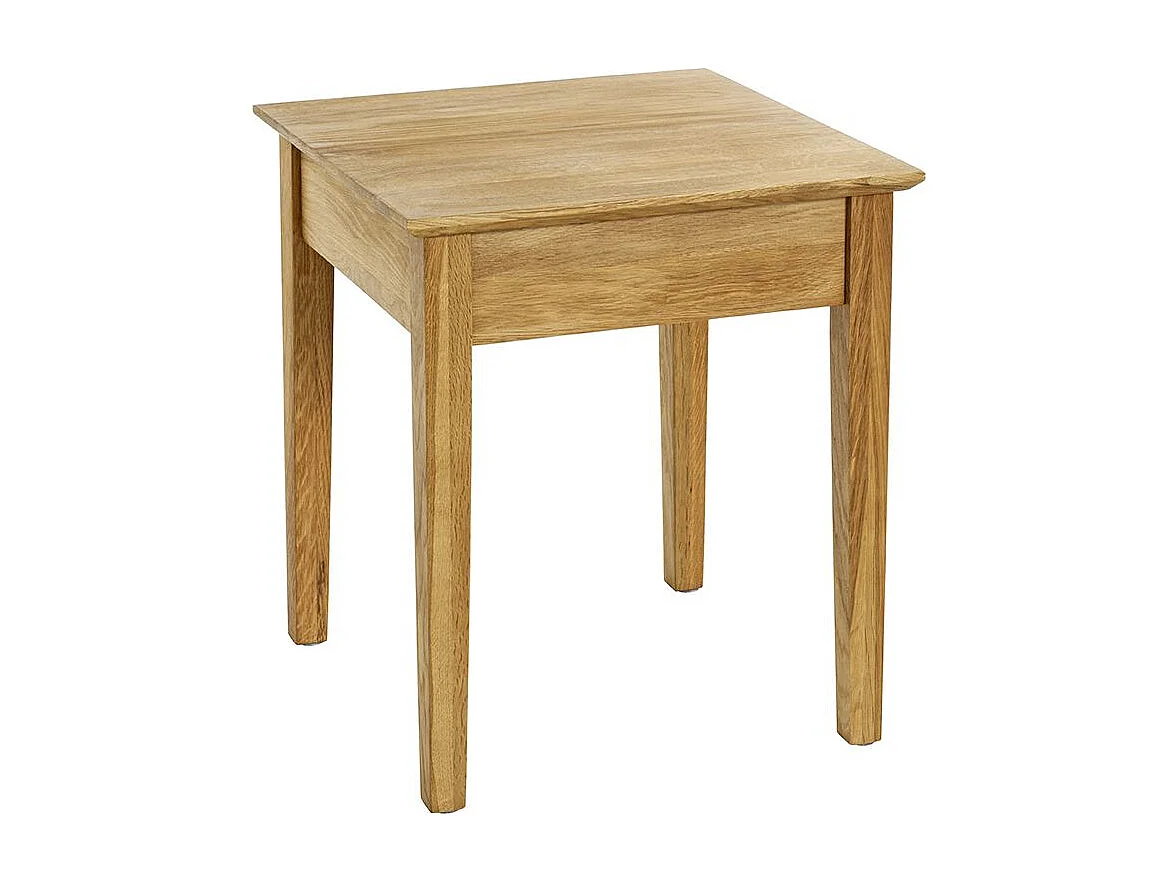 Table d'appoint en bois massif huilé coloris chêne - Longueur 45 x Profondeur 45 x Hauteur 52cm