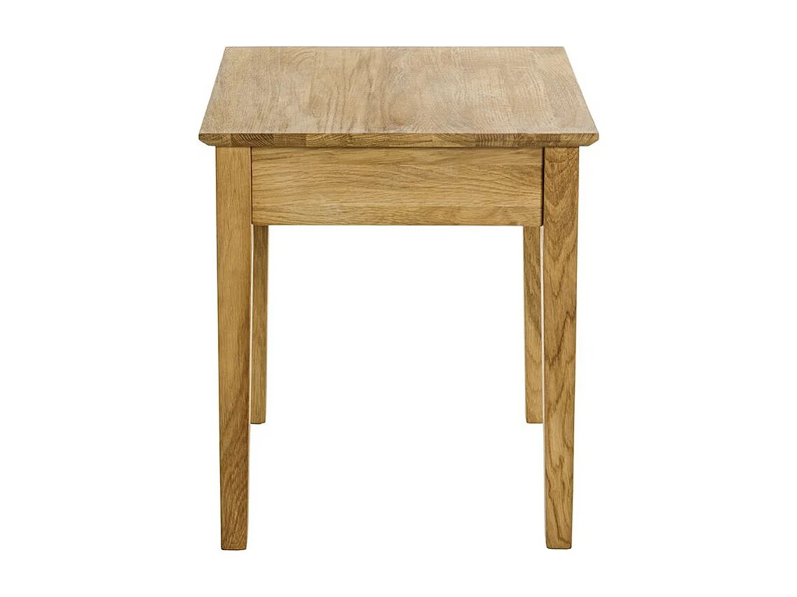 Table d'appoint en bois massif huilé coloris chêne - Longueur 45 x Profondeur 45 x Hauteur 52cm