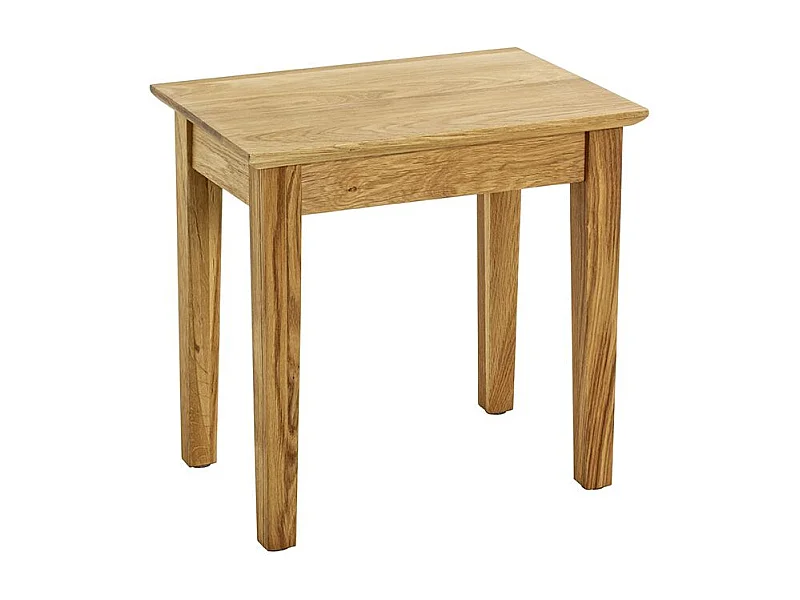 Table d'appoint en bois massif huilé coloris Chêne - Longueur 43 x Hauteur 42 x Profondeur 30 cm