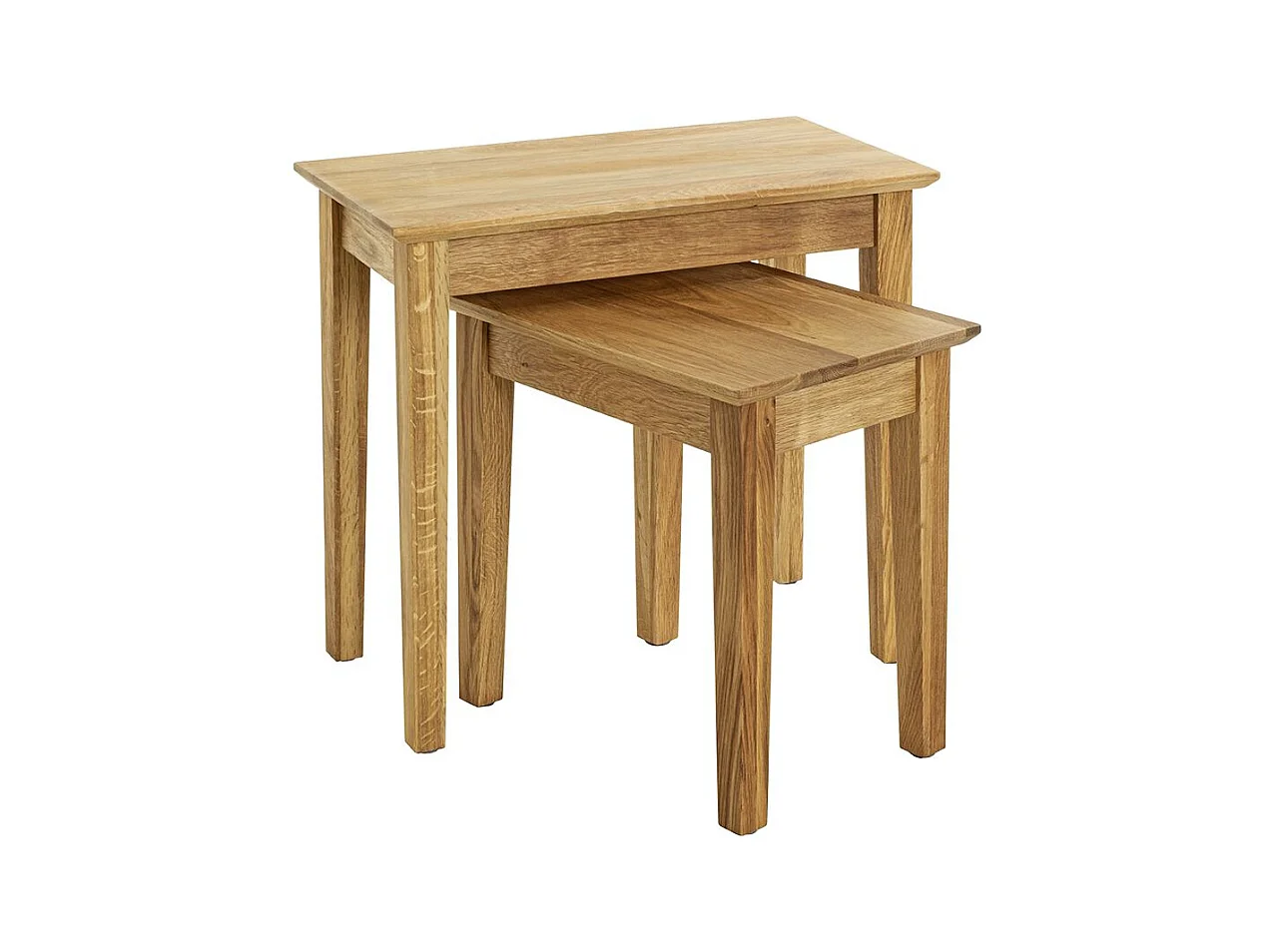 Table d'appoint en bois massif huilé coloris Chêne - Longueur 43 x Hauteur 42 x Profondeur 30 cm