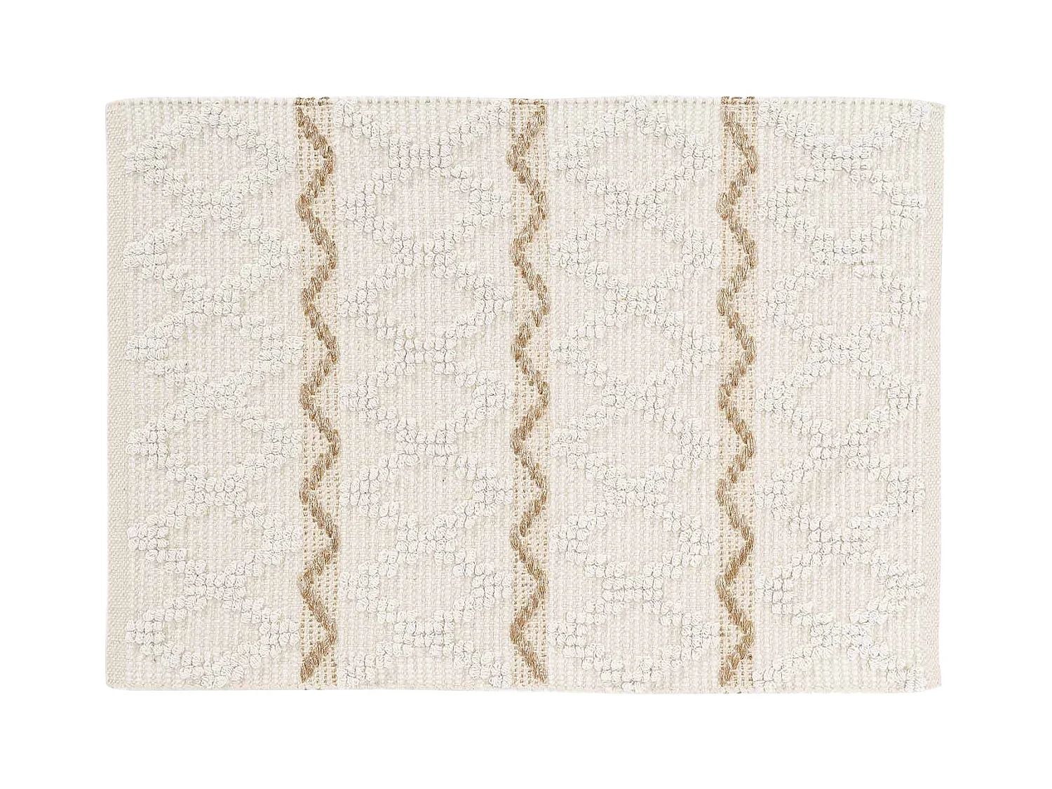 Tapis Déco Fantaisie "Belem" 60x90cm Naturel