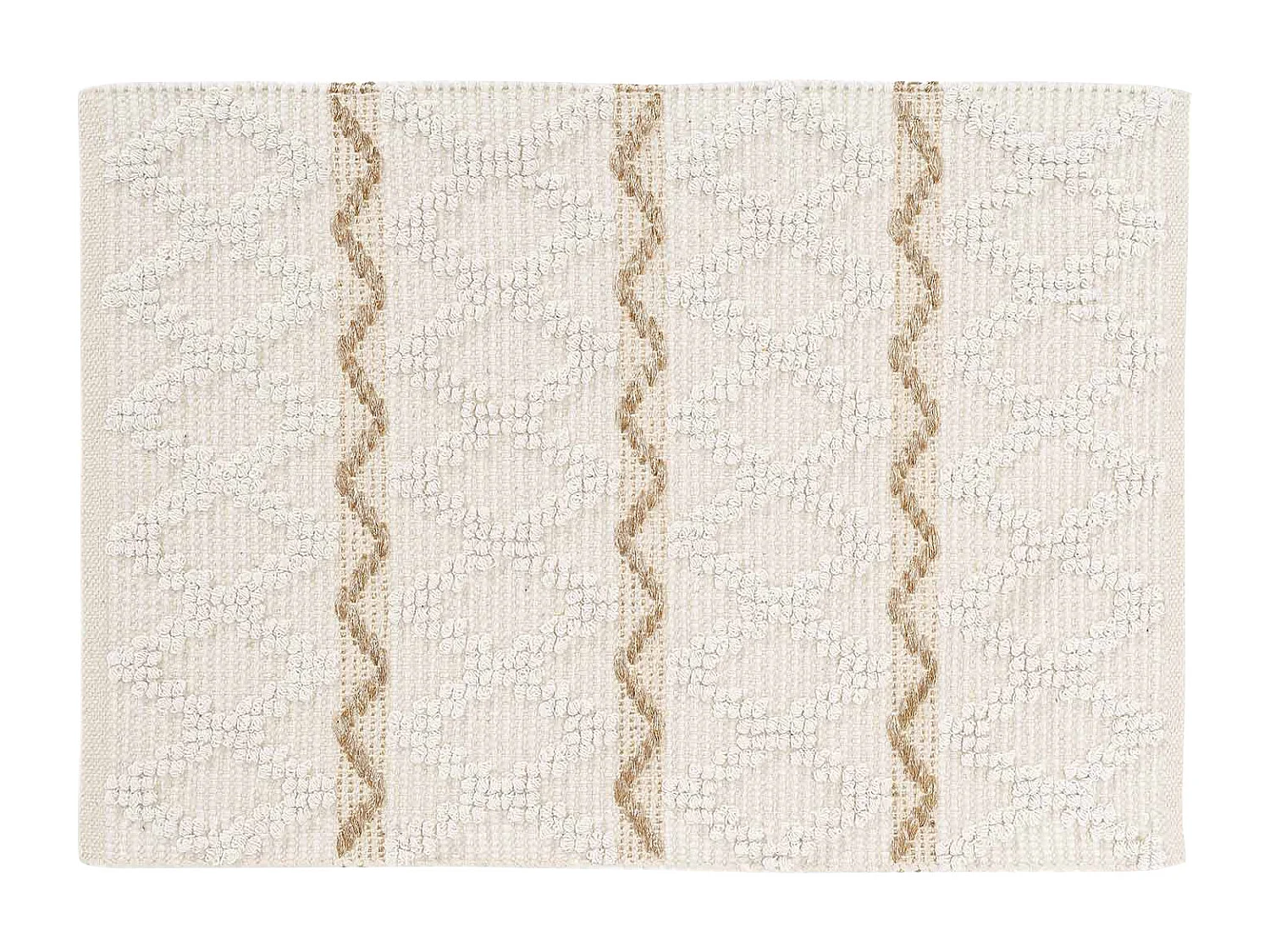 Tapis Déco Fantaisie "Belem" 60x90cm Naturel
