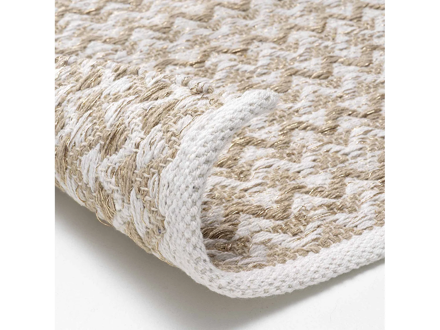 Tapis Déco Fantaisie "Belem" 60x90cm Naturel