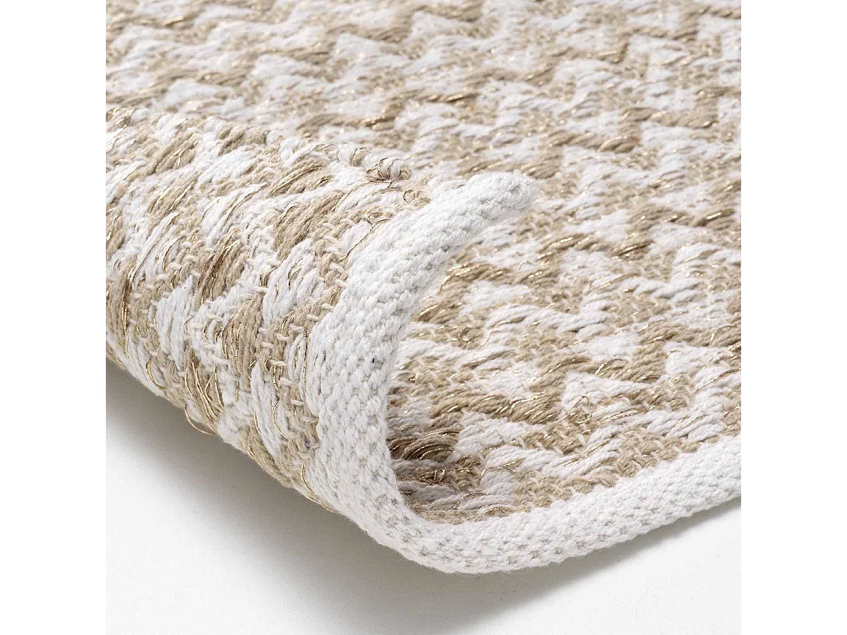 Tapis Déco Fantaisie "Belem" 60x90cm Naturel