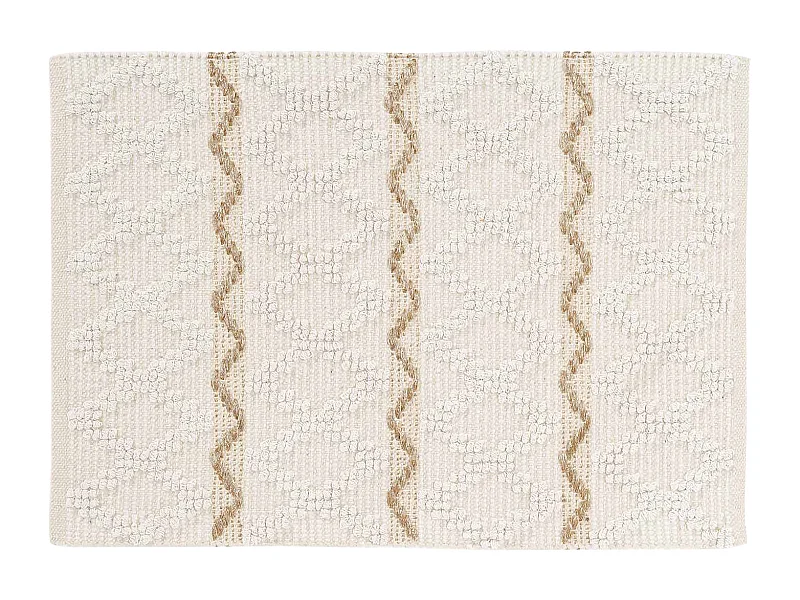 Tapis Déco Fantaisie "Belem" 60x90cm Naturel