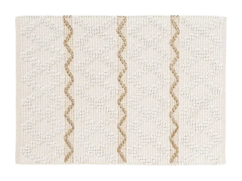 Tapis Déco Fantaisie "Belem" 60x90cm Naturel