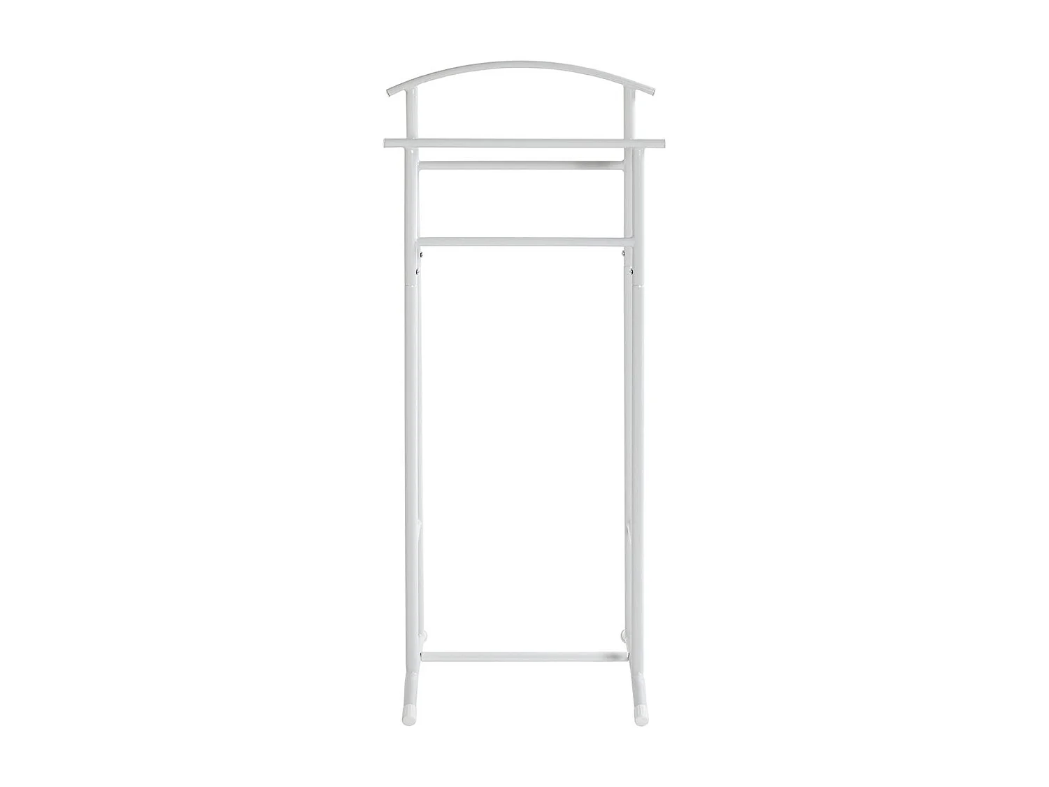 Valet de nuit double en métal Blanc - Longueur 48 x Hauteur 107 x Profondeur 36 cm