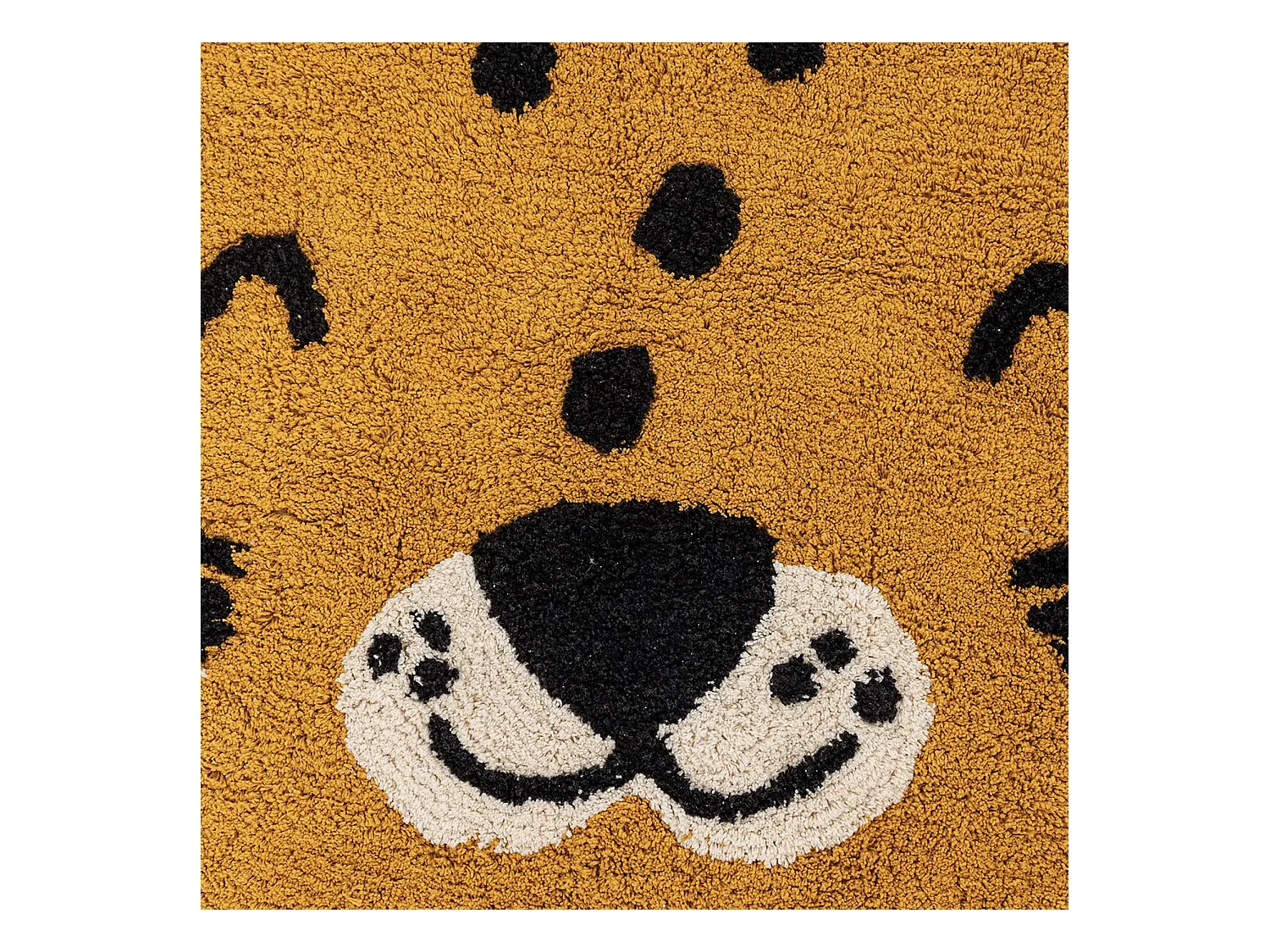 Tapis Déco Enfant "Léopard" 90cm Ocre