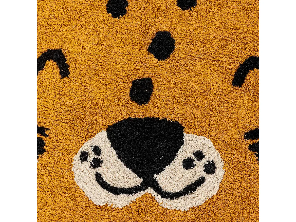 Tapis Déco Enfant "Léopard" 90cm Ocre