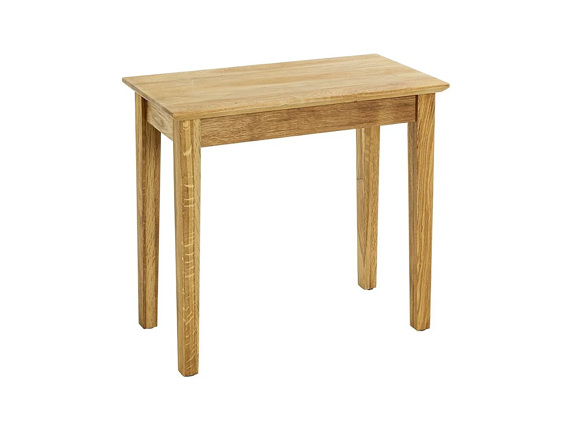 Table d'appoint en bois massif huilé coloris Chêne - Longueur 56 x Hauteur 52 x Profondeur 30 cm