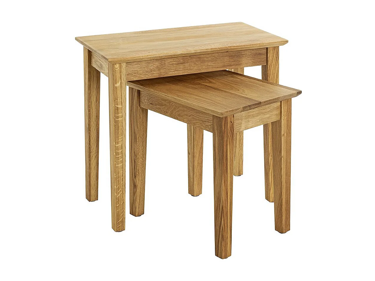 Table d'appoint en bois massif huilé coloris Chêne - Longueur 56 x Hauteur 52 x Profondeur 30 cm
