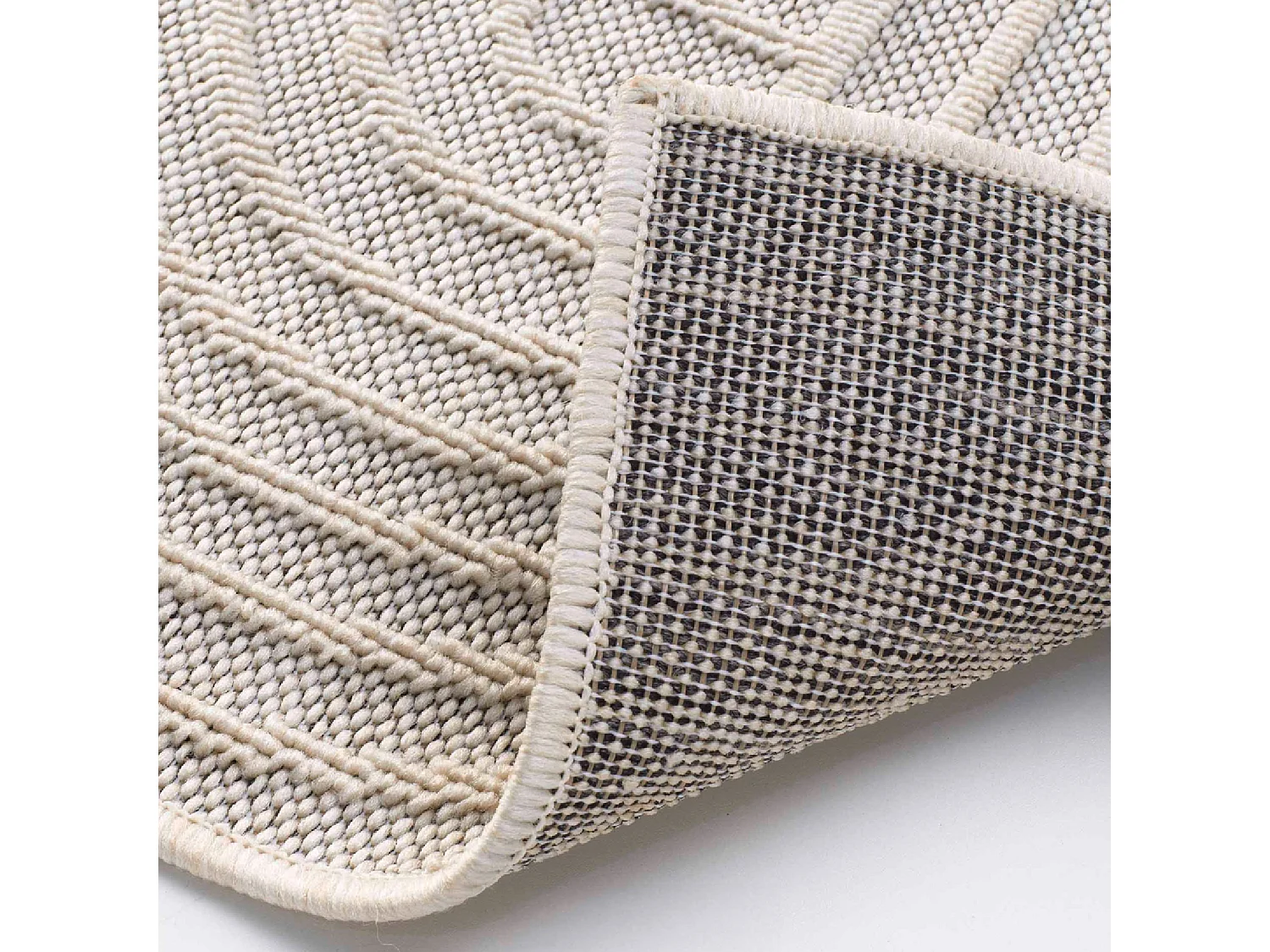 Tapis Déco Tissé "Ezio" 120x170cm Naturel