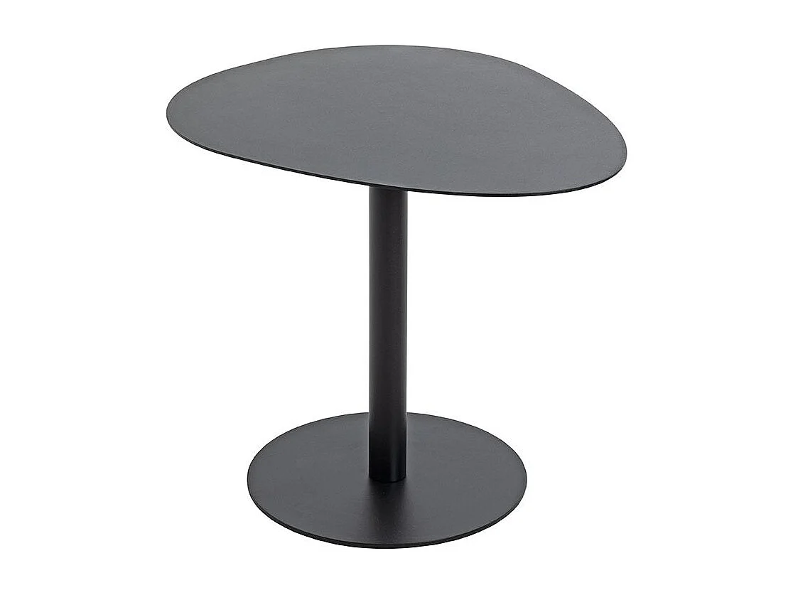 Table d'appoint table basse de salon en métal coloris Noir - Longueur 51 x Profondeur 41 x Hauteur 42 cm