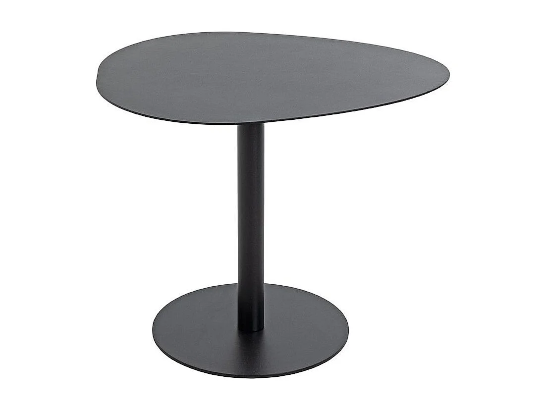 Table d'appoint table basse de salon en métal coloris Noir - Longueur 51 x Profondeur 41 x Hauteur 42 cm