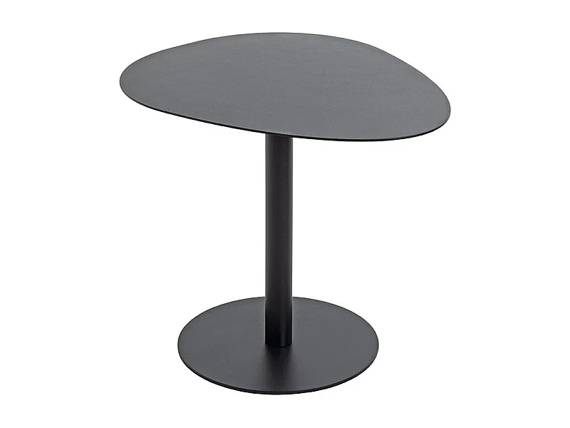 Table d'appoint table basse de salon en métal coloris Noir - Longueur 51 x Profondeur 41 x Hauteur 42 cm