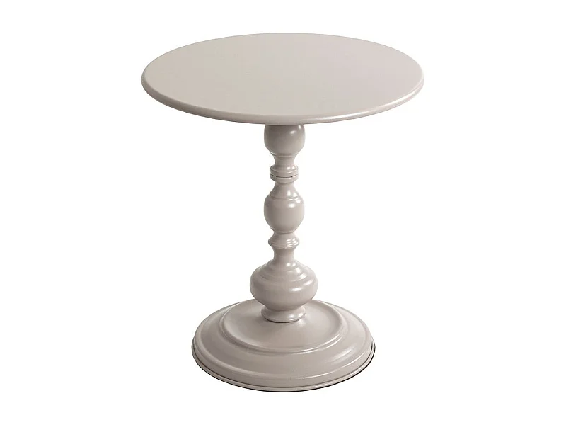 Table basse ronde Table d'appoint en métal coloris gris cachemire - Diamètre 42 x Hauteur 46 cm