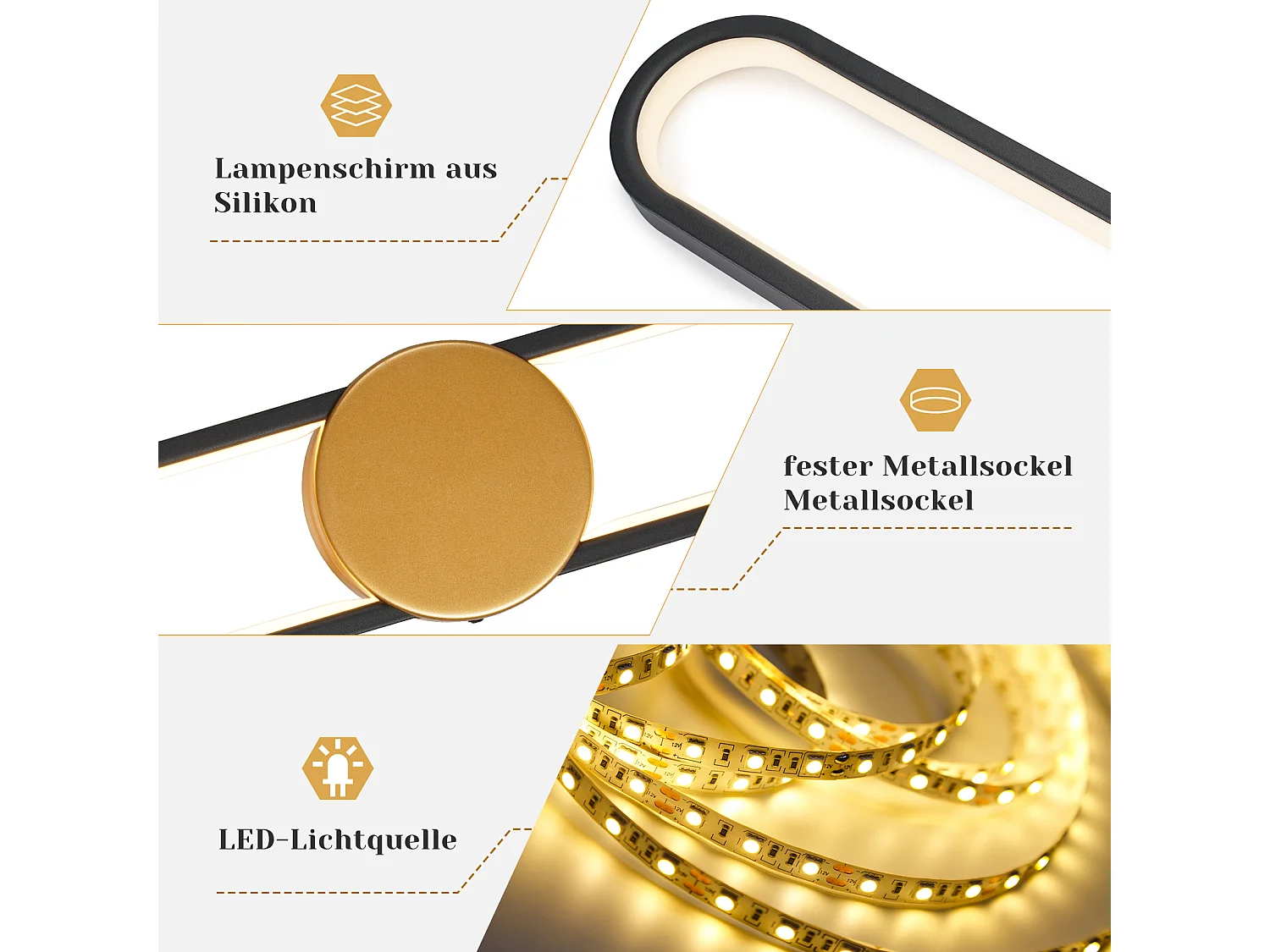 Applique murale LED NETTLIFE - 12 W - Lampe d'escalier 60 cm - Doré - Design moderne - Blanc chaud 3 000 K -Éclairage mural minimaliste