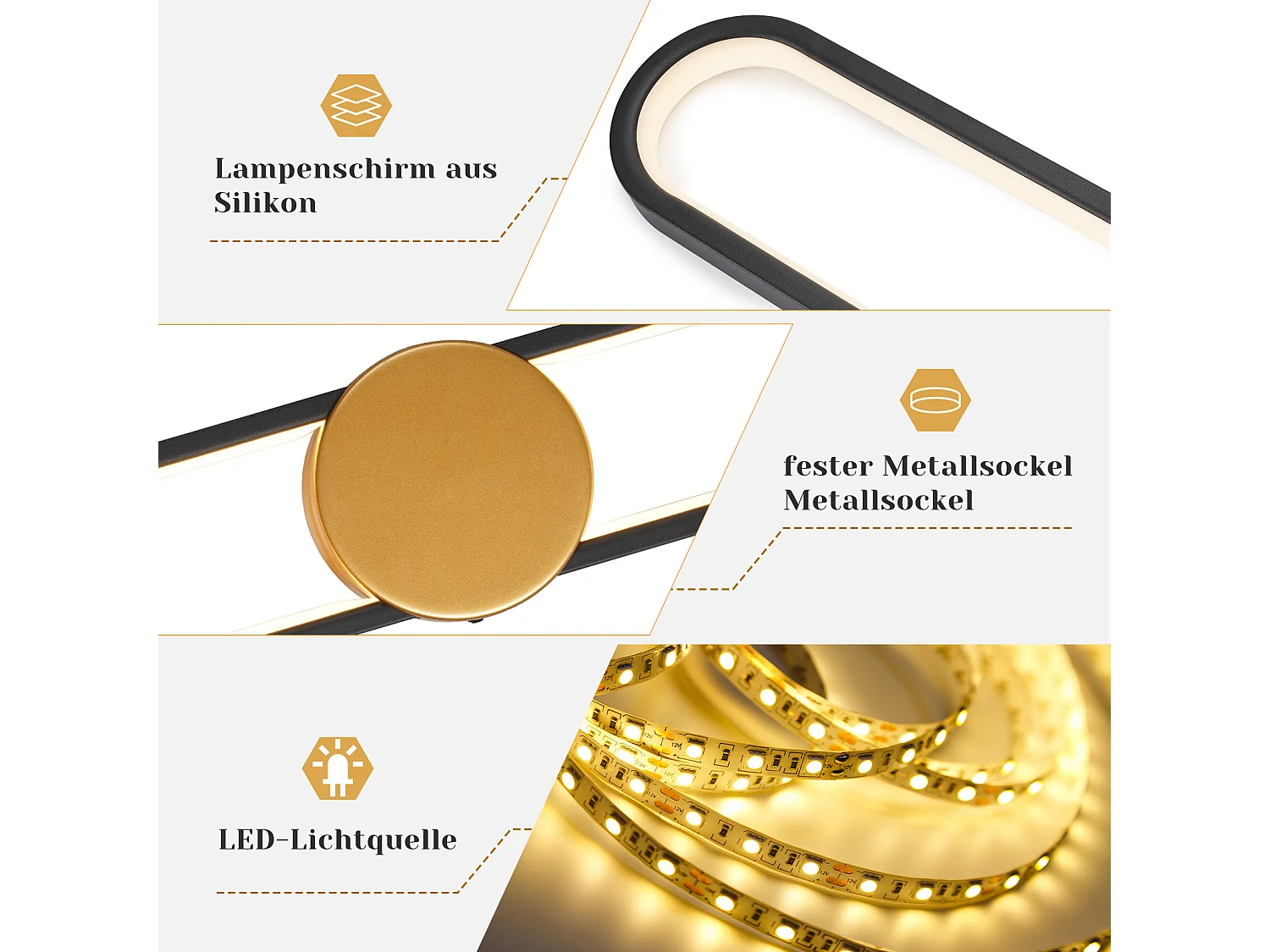 Applique murale LED NETTLIFE - 12 W - Lampe d'escalier 60 cm - Doré - Design moderne - Blanc chaud 3 000 K -Éclairage mural minimaliste