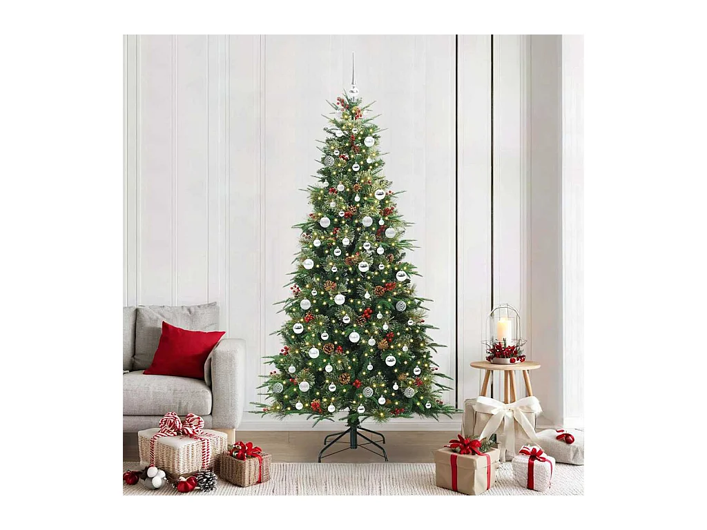 Árbol de Navidad artificial con ramas articuladas Verde 210 cm
